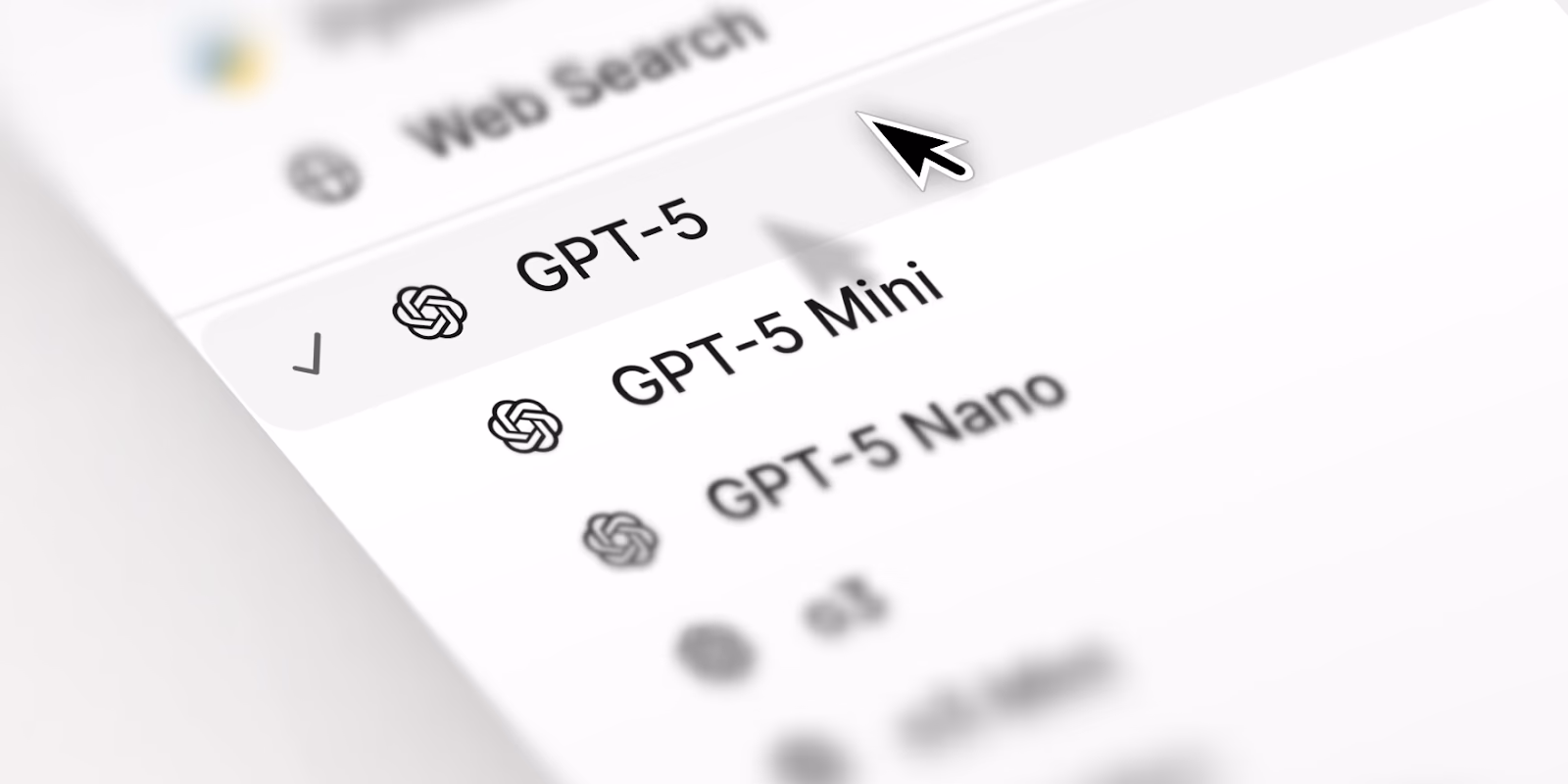 User selecting GPT-5 within GTCX Network