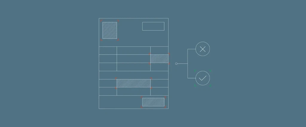 Document with form fields and selection icons