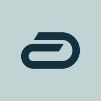 Dark grey abstract shape on light grey background
