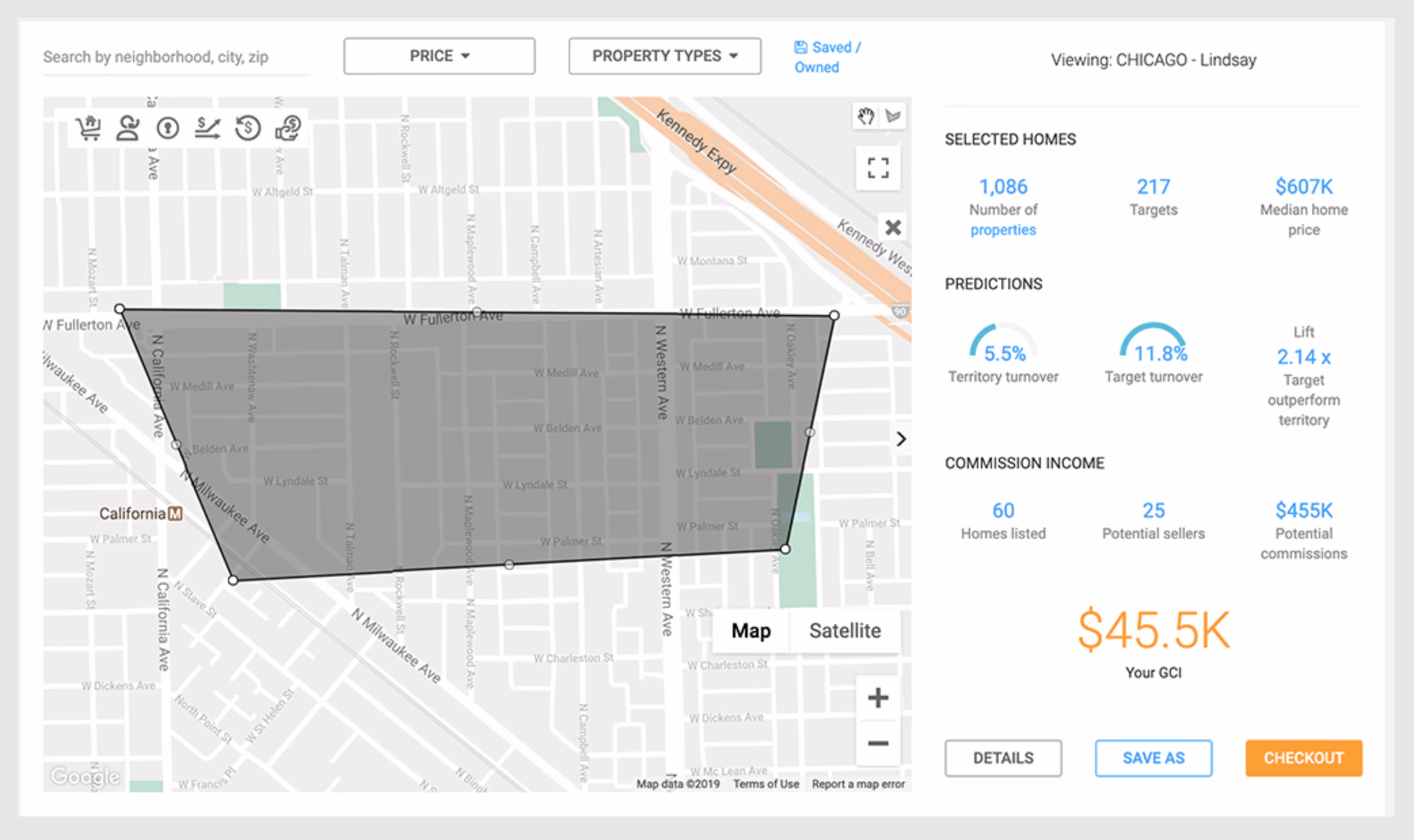 SmartZip user interface