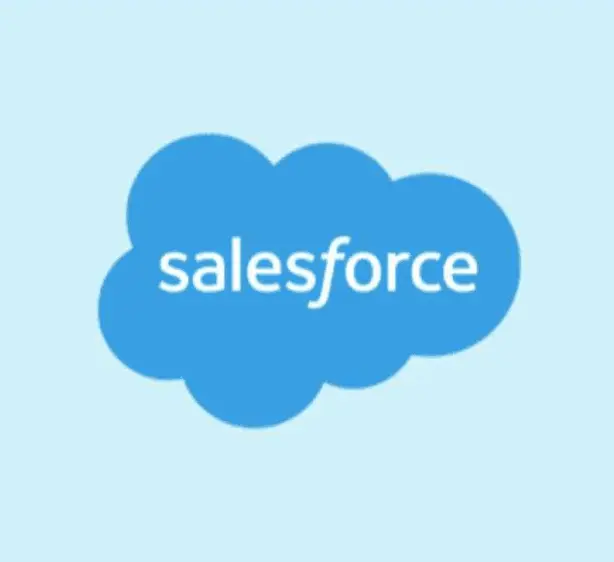 Salesforce logo in blue cloud