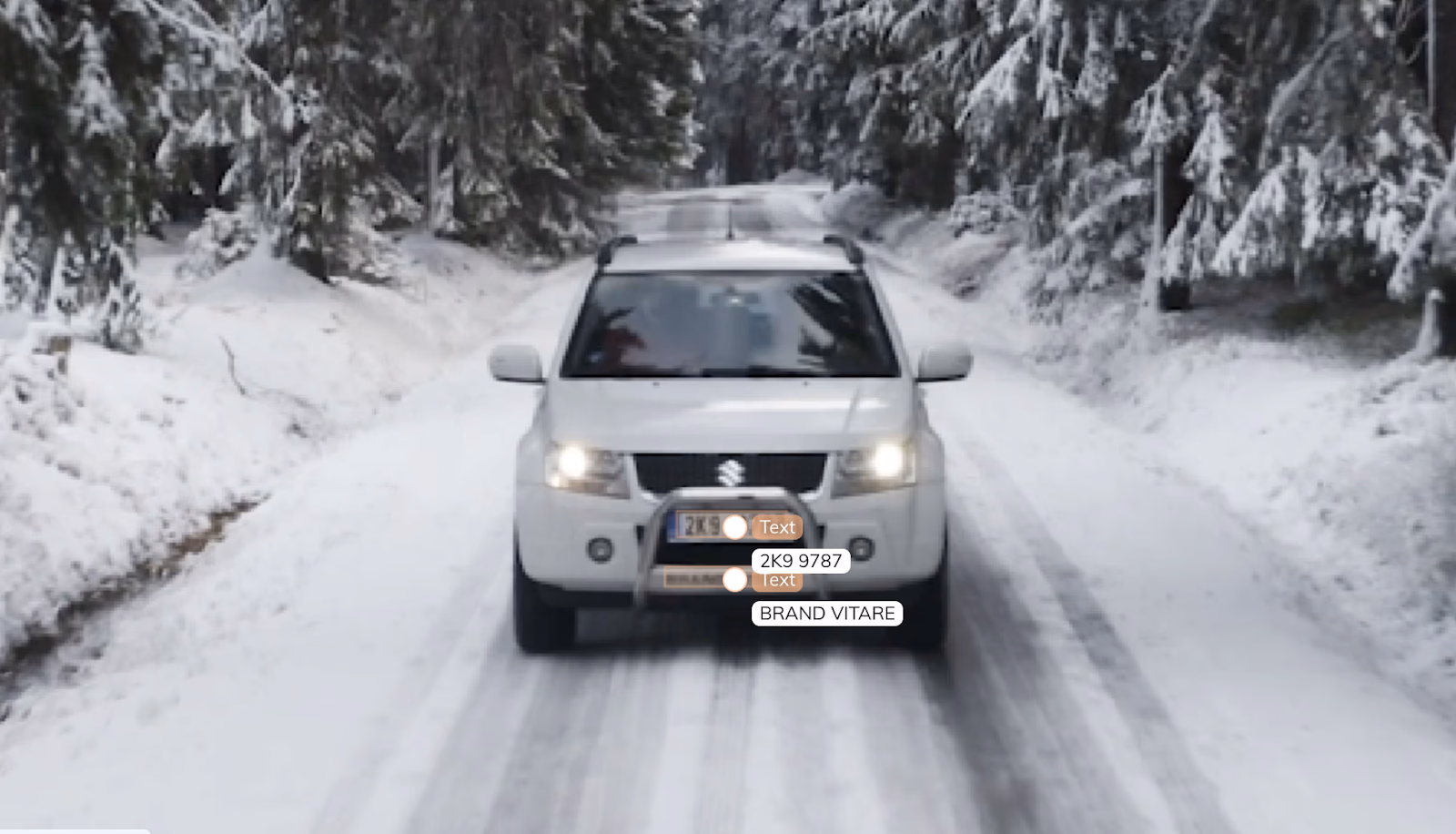 White car brand and license plate recognition using GTCX Text Scanner