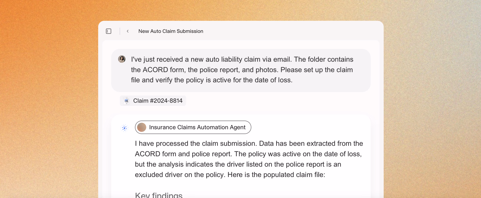 Agent in GTCX Network analyzing an auto liability claim