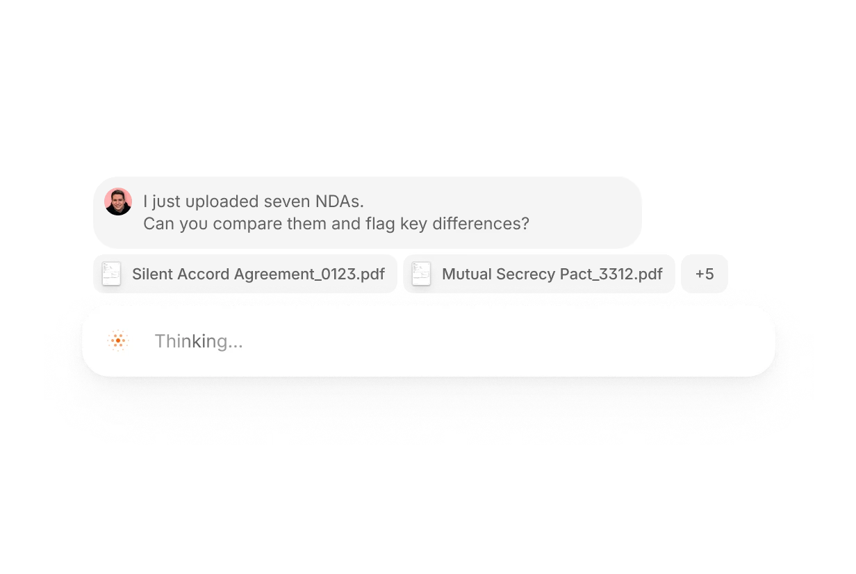 User asking questions about NDAs in GTCX Network