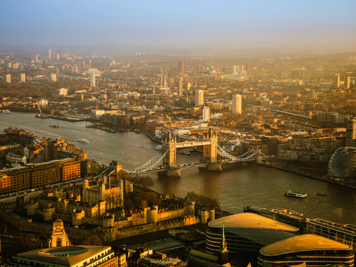 London skyline with Tower Bridge and River Thames
