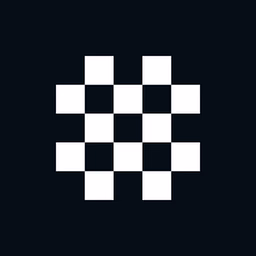 Hashtag symbol made of pixelated squares.
