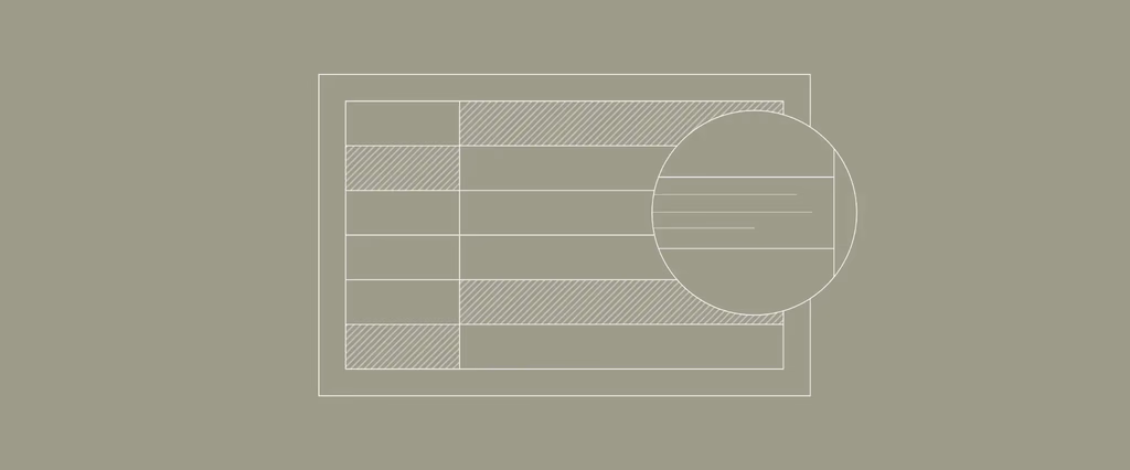 Abstract grid with magnifying glass detail