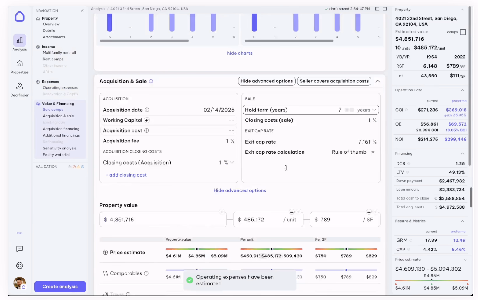 IntellCRE user dashboard