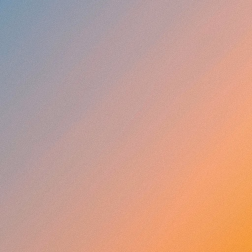 Gradient of blue, pink, and orange with static texture.