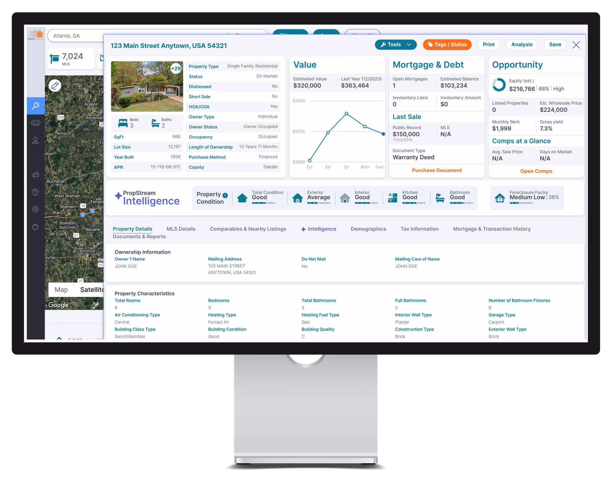 PropStream dashboard