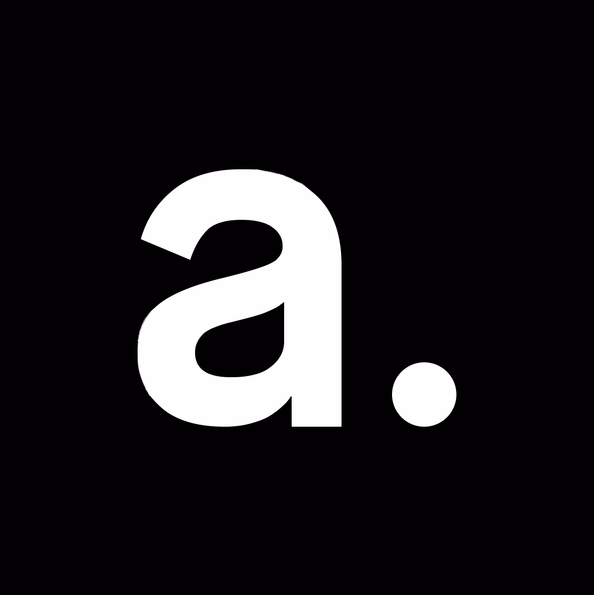 Lowercase 'a' with a period.