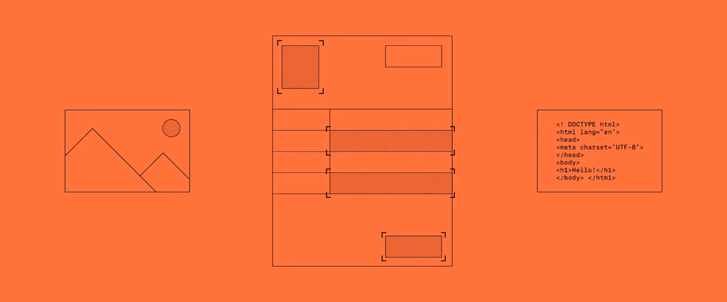 Illustration of web page layout elements