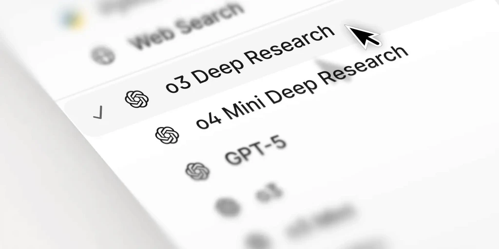 03 Deep Research with a mouse cursor hovering.