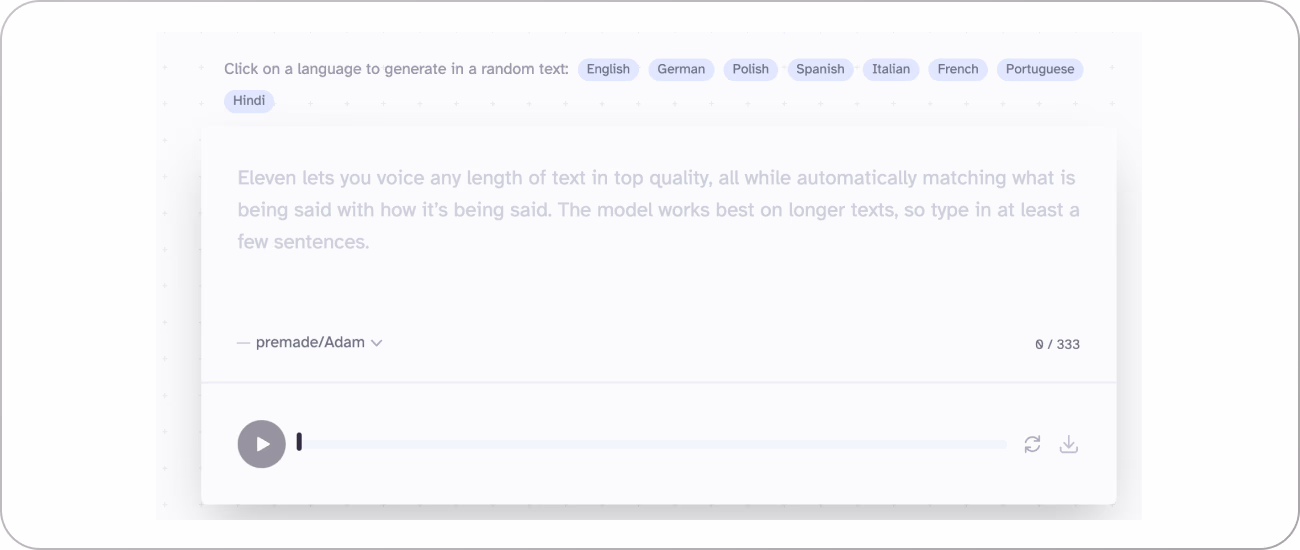 Elevenlabs screenshot
